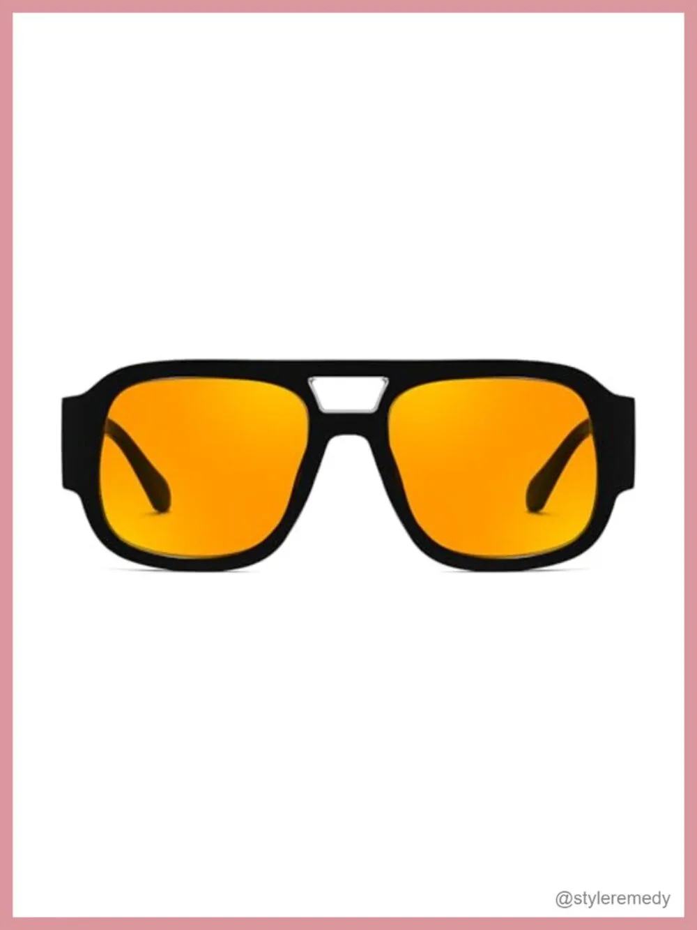 Retro Aviator Double Bridge Square Pilot Sunglasses UV400 Protection